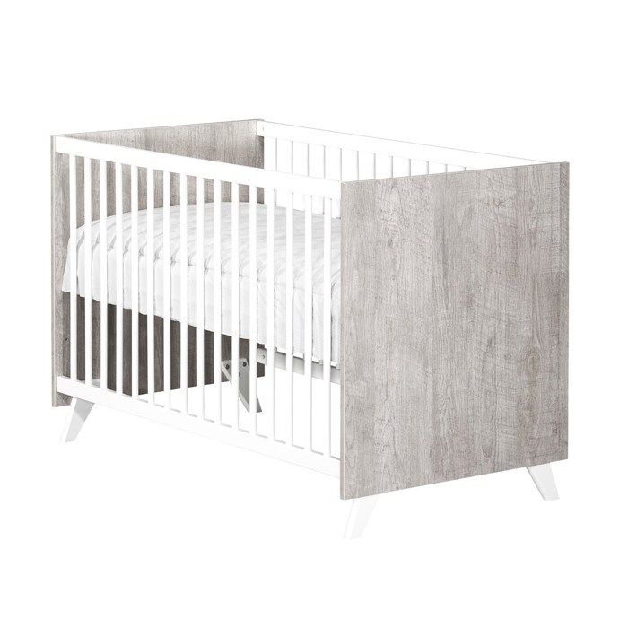 Babyprice - SCANDI GRIS - Lit Bébé 120 x 60