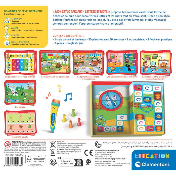 Image secondaire de Coffret éducatif CLEMENTONI - Mon stylo parlant avec 60 activités ludiques
