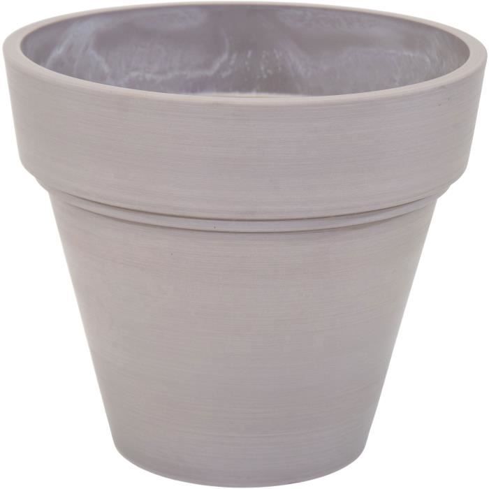 Vaso - MEGA COLLEZIONI - Ecostone Planter - Ø 55 cm - H 51 cm - Tortora