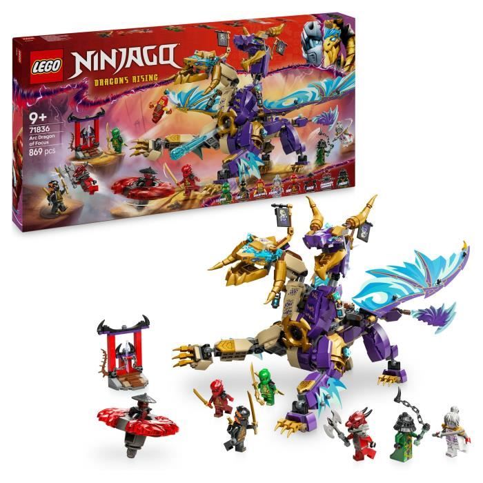 LEGO NINJAGO 71836 Arc : le dragon de la concentration, Jeu pour garçon ou fille des 9 ans