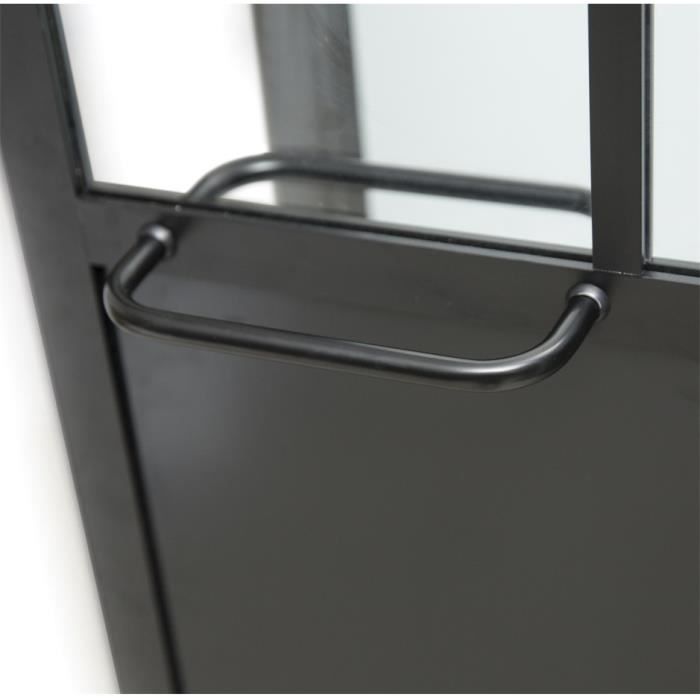 Image secondaire de Cabine de Douche Rectangulaire 90x120 cm Style Industriel Noir