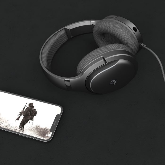 Image secondaire de Casque Gamer Filaire Borealis avec Micro Amovible et LED RGB - Noir