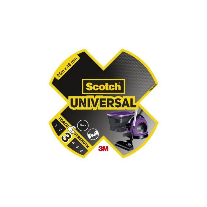 3M Toile de Réparation Universal - Noir - 25mx48mm