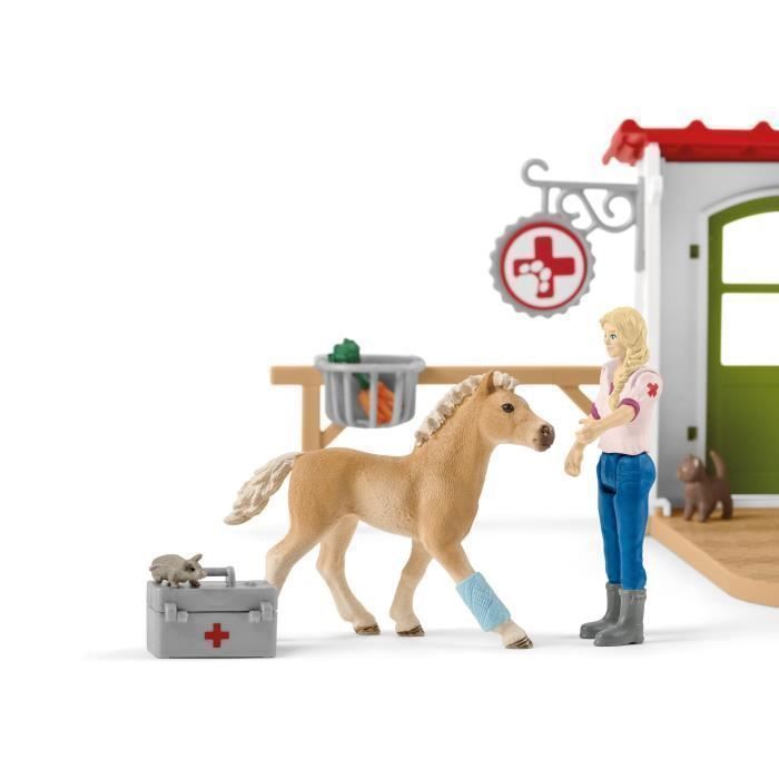 SCHLEICH - Cabinet vétérinaire avec animaux - 42502 - Gamme Farm World