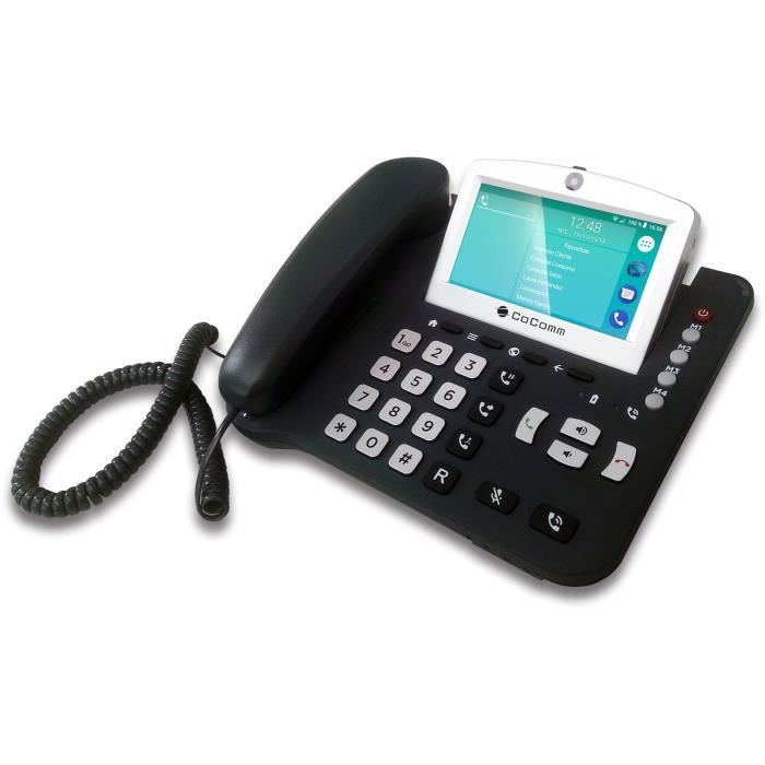 CoComm F840 Téléphone Filaire 4G - Noir