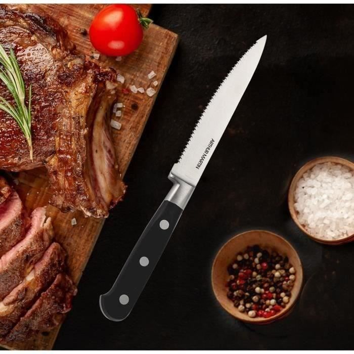Image secondaire de Set de couteaux - ARTHUR MARTIN - AMC1650 - 4 couteaux a steak - 4 pieces - Noir