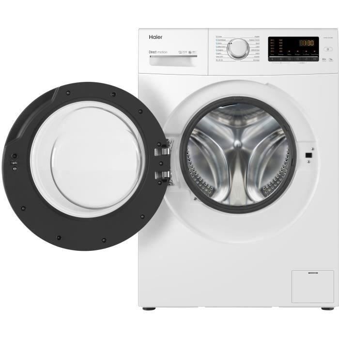 Lave-linge hublot HAIER HW90-B1239N-FR - 9 kg - Direct motion - 1200 trs/min - Classe A - Vapeur - Blanc