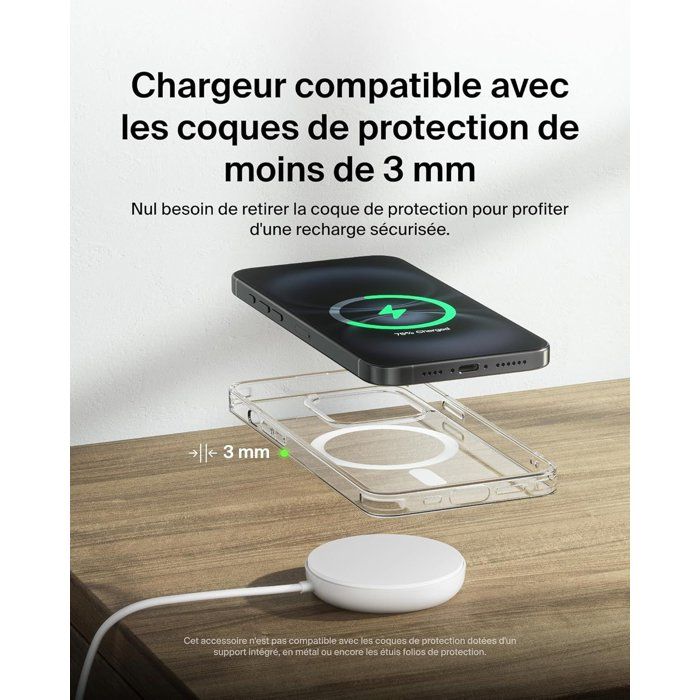 Image secondaire de Chargeur à induction USB-C 15W Blanc - BELKIN