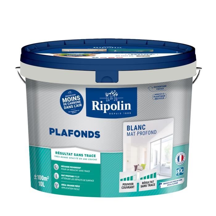 Ceiling paint - Matt white - Traceless - RIPOLIN - 10L