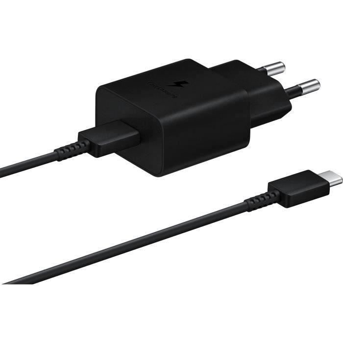 Chargeur Secteur USB C 15W + câble USB C - 15W - SAMSUNG - Noir