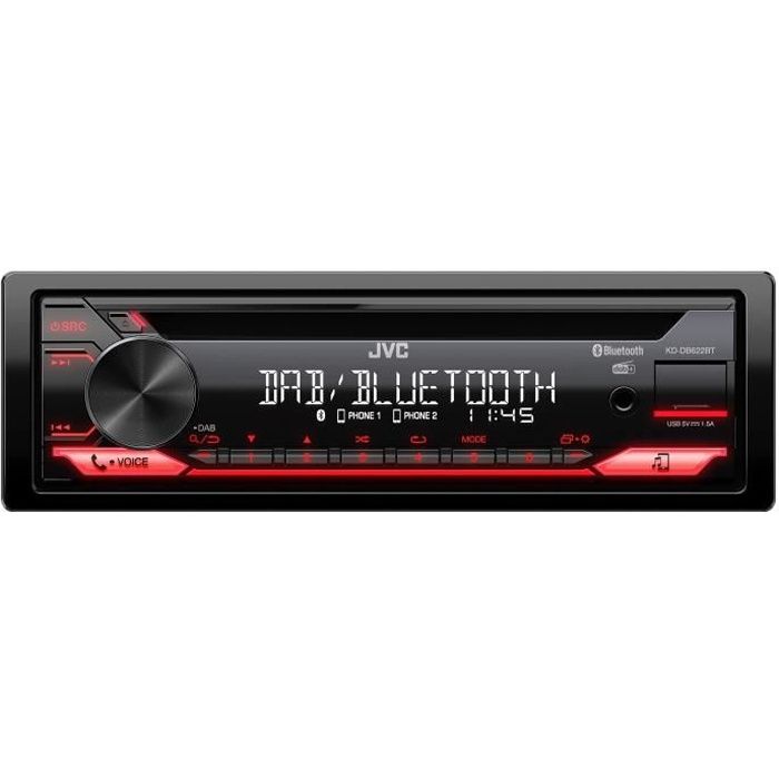 Autoradio - JVC - KD-DB622BT - CD - USB - Bluetooth - DAB+