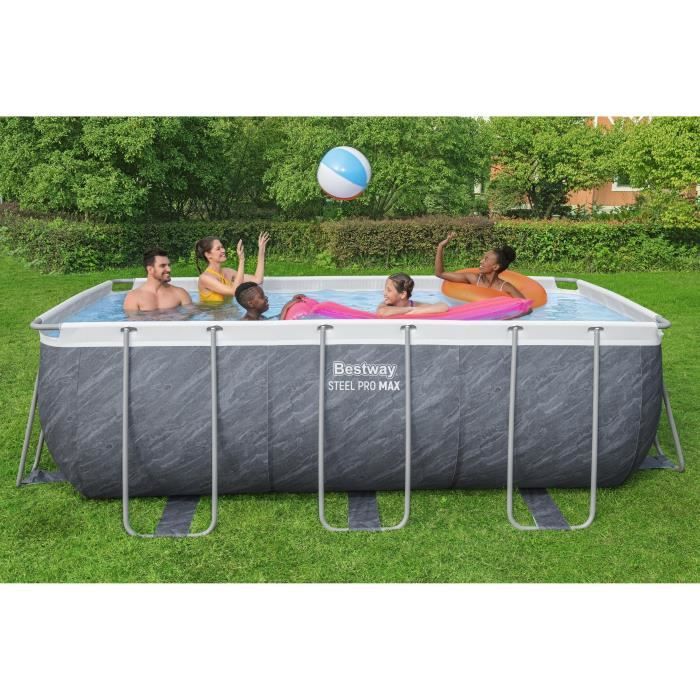 Image secondaire de Kit Piscine Hors Sol Rectangulaire BESTWAY Steel Pro Max 412x201 cm