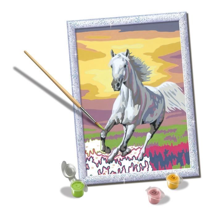 Image secondaire de CreArt Kids 18x24cm Cheval dans le pré, Kit de peinture par numéros Numéro d'Art, Des 7 ans, 25845, Ravensburger