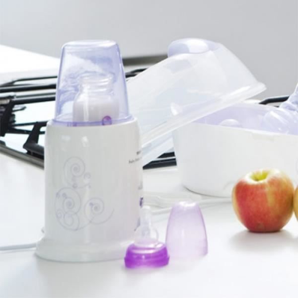 MILL'O BÉBÉ Chauffe-biberon + accessoires : presse-fruit, verre doseur, gobelet