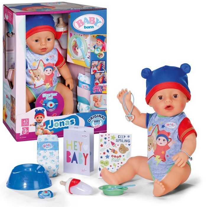 Poupon interactif Jonas - 10 fonctions et accessoires - BABY BORN