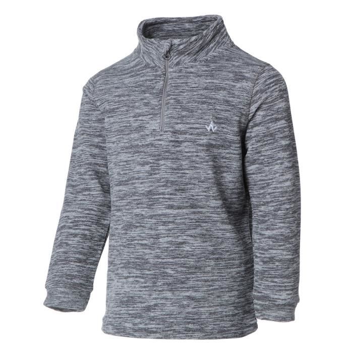 WANABEE Sweat de randonnée 1/2 Zip Sport - Garçon - Gris
