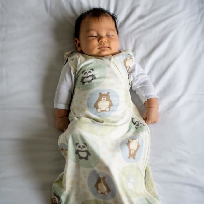 Tommee Tippee - Gigoteuse d'Emmaillotage - Grobag Original - Tissu Doux et Riche en Coton - 2.5 TOG - 3-6mois - Woodland Gro Friends