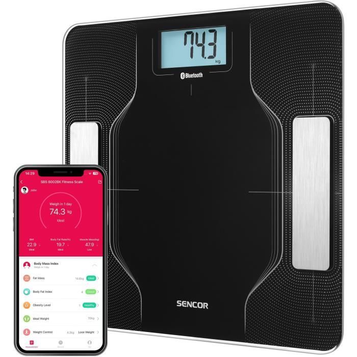 Pese-personne connect� - SENCOR - SBS 8002BK - Noir