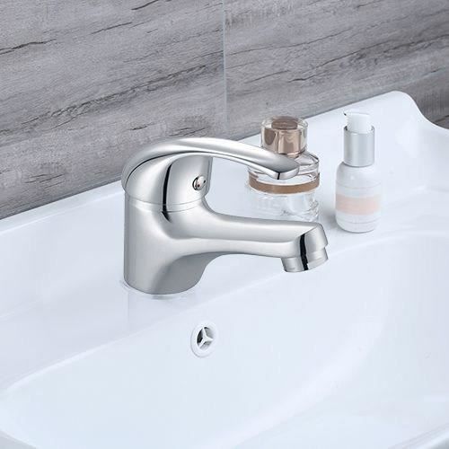 Image secondaire de Mitigeur lavabo - EDOUARD ROUSSEAU - Cardiff - Cartouche céramique Ø 40 mm - Aérateur réducteur de débit - Bec fixe - Chromé