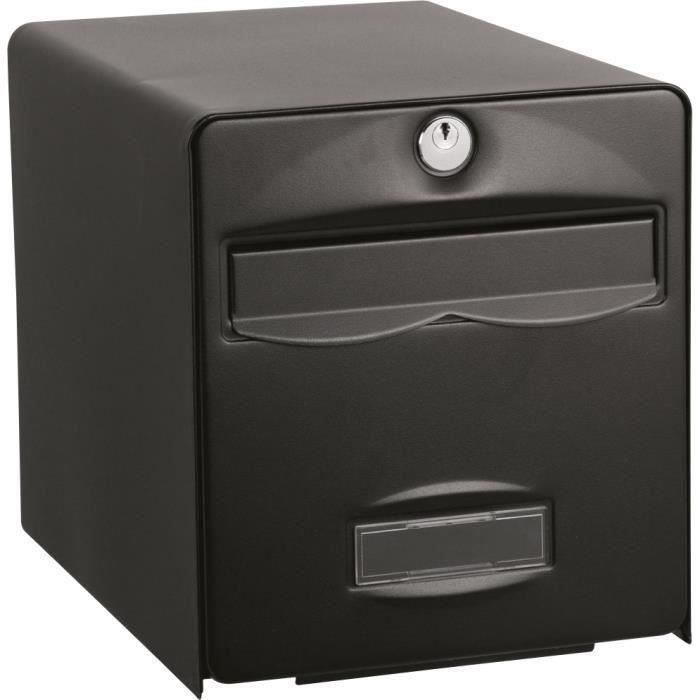 BURG WACHTER Galvanized steel Balthazar mailbox - 2 doors - Black