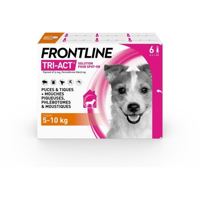 FRONTLINE TRI-ACT 5-10kg - 6 pipetas