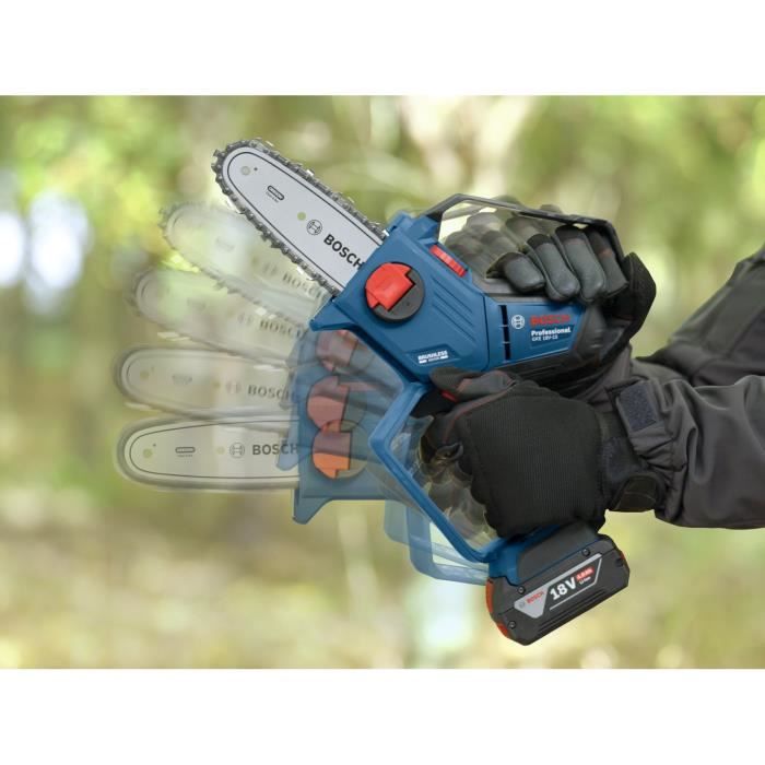 Image secondaire de Bosch Professional 18V Tronçonneuse GKE 18V-15 (coupes DIY jusqu'a 13 cm, moteur sans charbons, fourreau de 15 cm) sans batterie