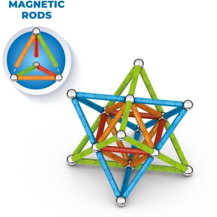 Image secondaire de Jeu de construction magnétique - GEOMAG - Supercolor - 93 pieces - Magnétique - Des 3 ans