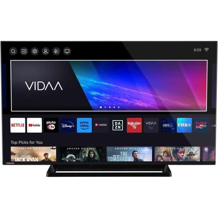 TOSHIBA 43QV3363DG - TV QLED da 43'' (108 cm) - 4K UHD 3840x2160 - HDR - Smart TV - 3xHDMI - WiFi