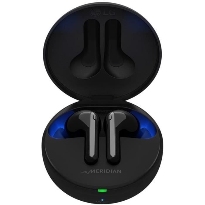 LG TONE Free HBS-FN7 Écouteurs Intra-auriculaires Bluetooth - Technologie UVNano LED - IPX4 - Autonomie 21h - Noir