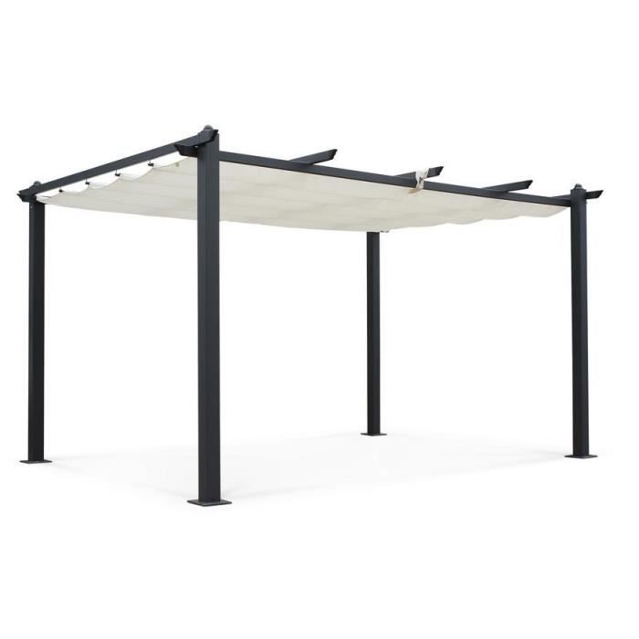 Image secondaire de Pergola en Aluminium CORDOBA Ecru 4x3 m avec Toile Rétractable