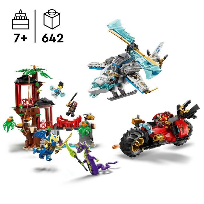 Image secondaire de LEGO NINJAGO La Cabane et Véhicules des Ninjas - Jeu de Construction