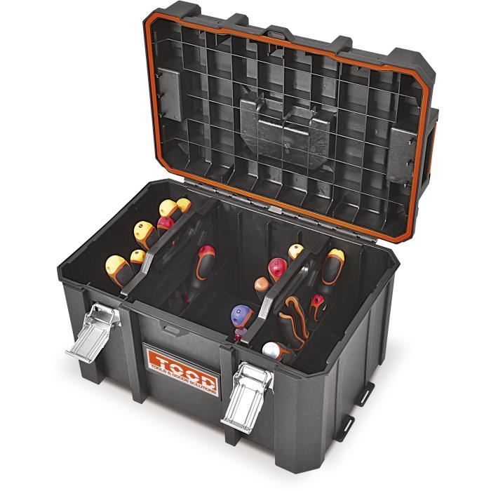 Image secondaire de Mallette a outils - TOOD - Étanche - Séparateurs range-outils - 53x37x31 cm