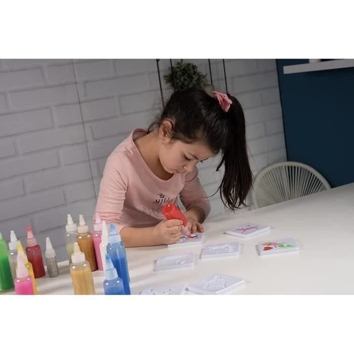 Kit creativo para niños con figura 3D y tarros de gel incluye varios elementos para desarrollar la creatividad a partir de 8 años