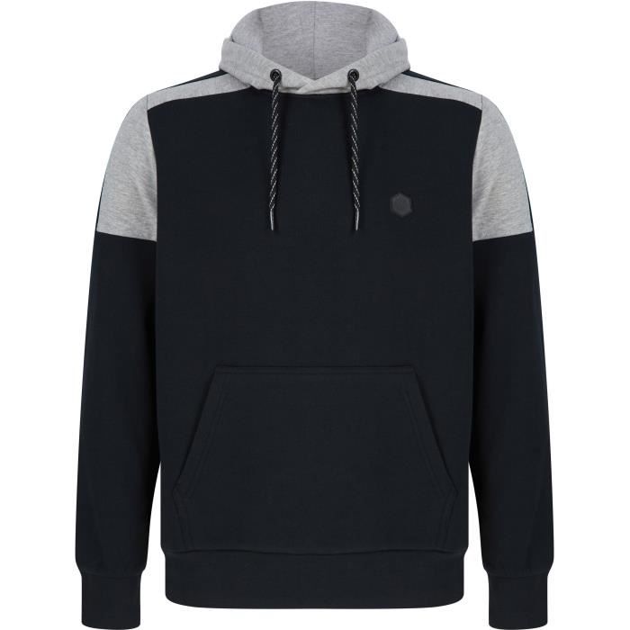 DISSIDENT Sweat a Capuche Noir/Gris Clair Homme