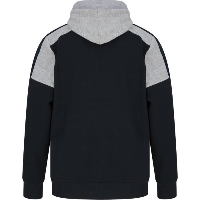 DISSIDENT Sweat a Capuche Noir/Gris Clair Homme