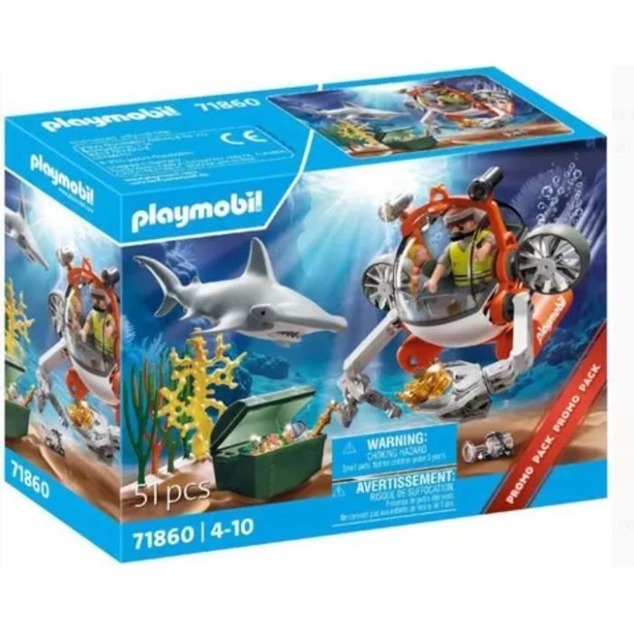 Playmobil 71860 Chasse au trésor avec sous-marin, Promo Packs