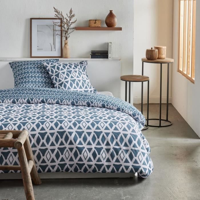 Bedding set - TODAY Crazy - Graphic print - 2 people - 220 x 240 cm - Blue