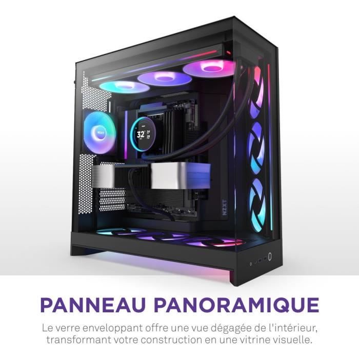 Image secondaire de Boîtier PC NZXT H9 Flow RGB - Moyen-Tour avec Ventilateurs Inclus