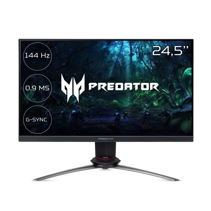 Écran PC Gamer - ACER Predator XB253QGPbmiiprzx - 24,5 - Dalle IPS - 2 ms - 144 Hz - 2x HDMI / DP - G-SYNC Compatible - Noir