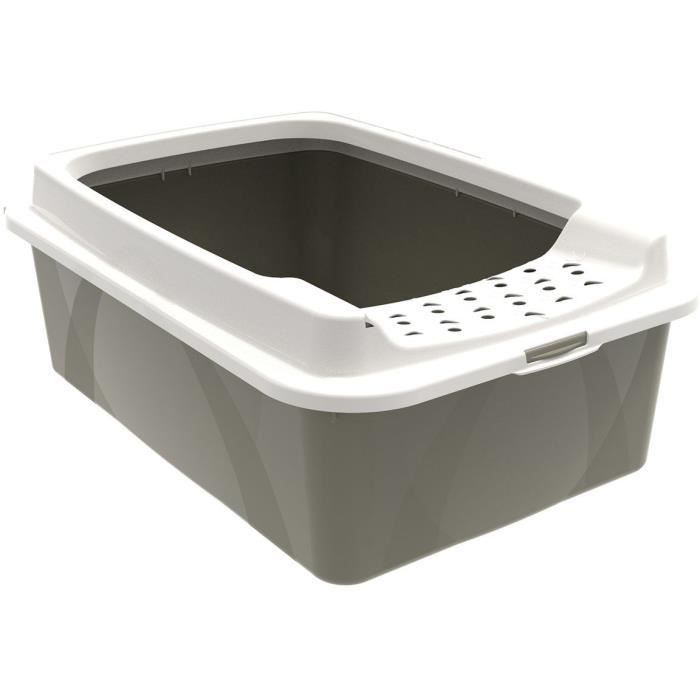Caja de arena con bordes - ROTHO MYPET - BONNIE - 57,2 x 39,3 x 20,9 cm - Capuchino