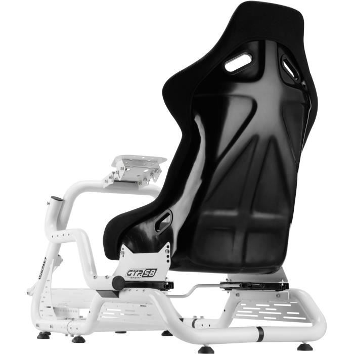 Image secondaire de Cockpit de Simulation OPLITE GTR S8 Infinity Force - Acier Carbone Blanc
