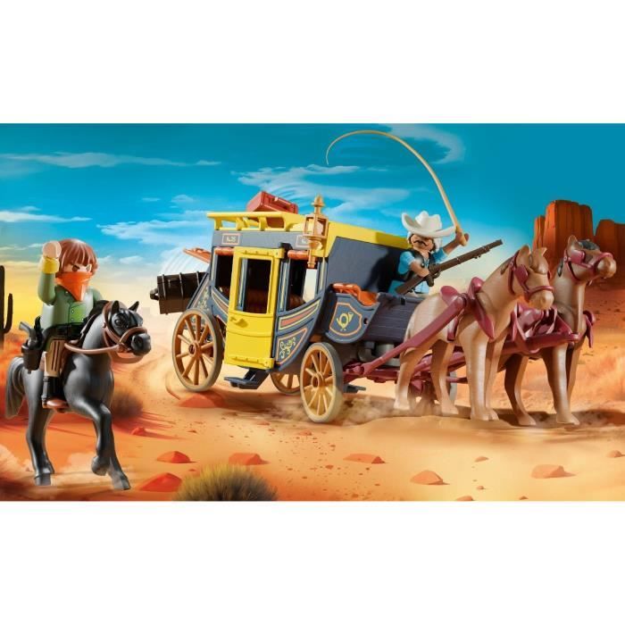 Image secondaire de PLAYMOBIL Attaque de Diligence au Far West - Promo Pack 58 pièces
