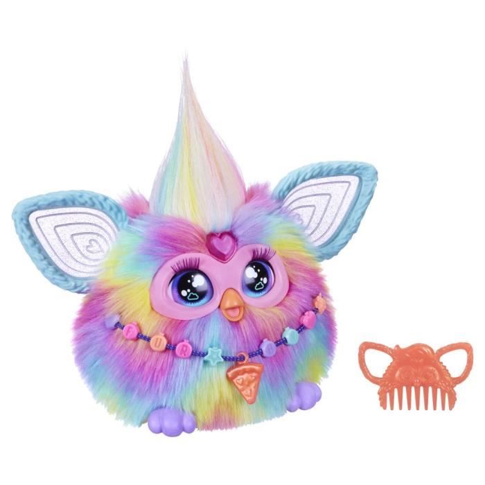 Furby Tie Dye, 15 accessories, interactive plush toy for girls and boys, voice-activated animatronic, ages 6 and up