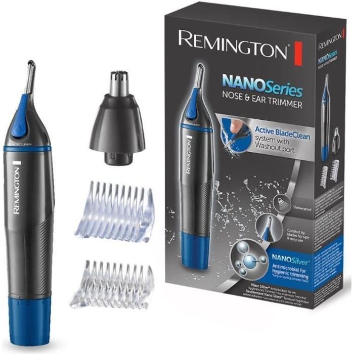 Remington NE3850 Tondeuse Visage Antibact?rienne Hypoallerg?nique Nano Serie pour Nez et Oreilles