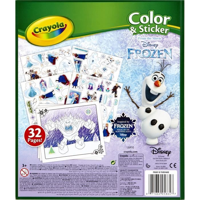 Crayola - Album de coloriage et autocollants la Reine des Neiges 2 - Disney