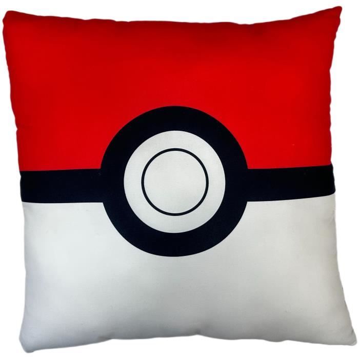 Image secondaire de Coussin double face - Carré - POKEMON - Poké-Ball et Starter - Microfibre - 40 x 40 cm