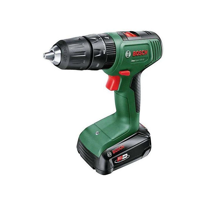 Perceuse-visseuse à percussion sans fil Bosch Home and Garden 06039D810D 18 V 1.5 Ah Li-Ion + 2 batteries, + chargeur,