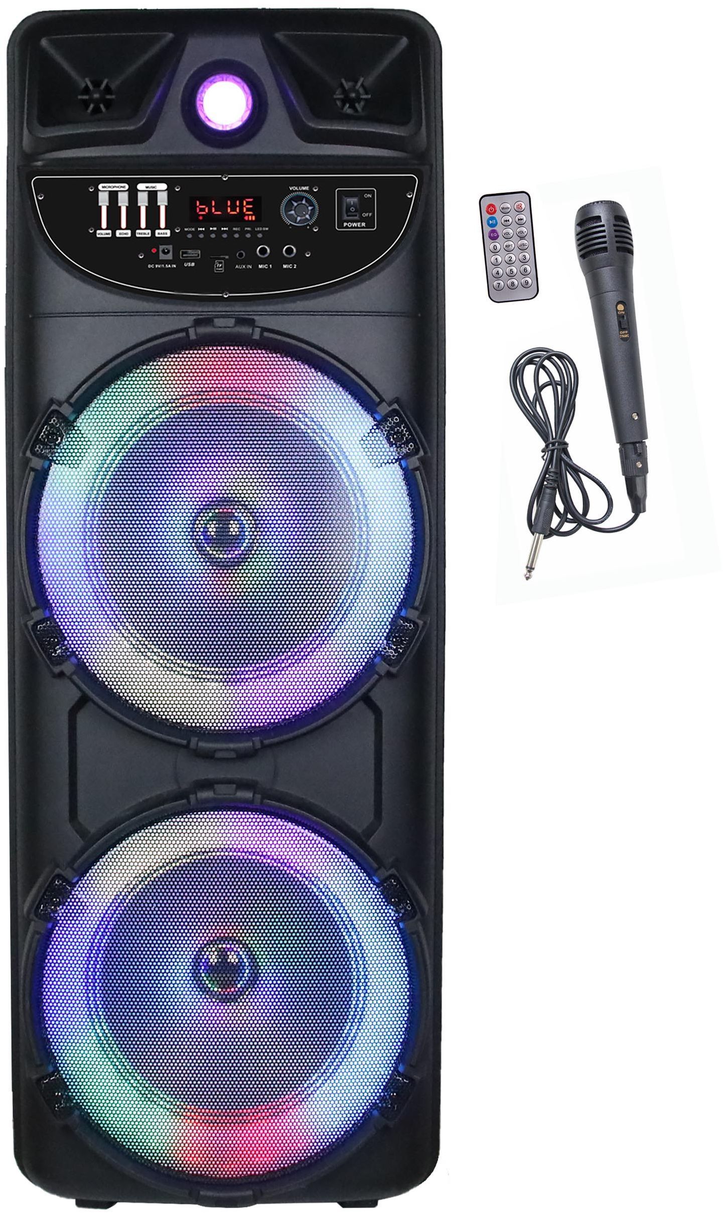Altoparlante luminoso per karaoke - INOVALLEY - MS02-XXL-N - Bluetooth 5.0 - 1000W