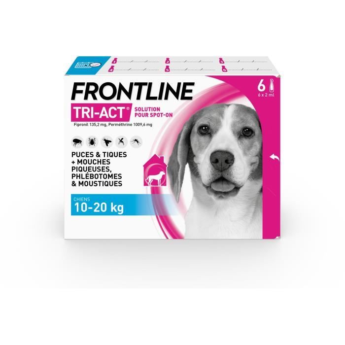 FRONTLINE TRI-ACT 10-20kg - 6 pipetas