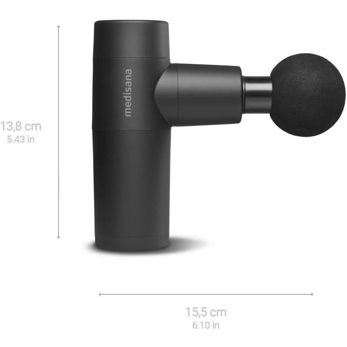 Pistola de masaje 5 niveles de percusión 7 4 V color negra